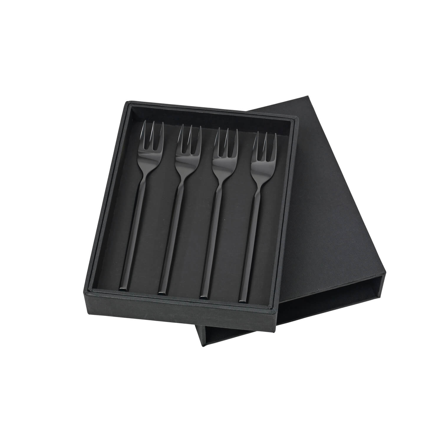 Broste Copenhagen – TVIS Kuchengabel Titanium Black – 4tlg. Set