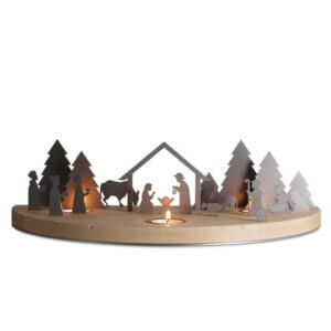 Unoferrum – Silhouette Weihnachtskrippe L Ahorn