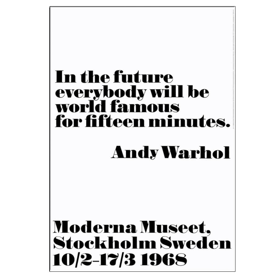 Andy Warhol – Poster In the future