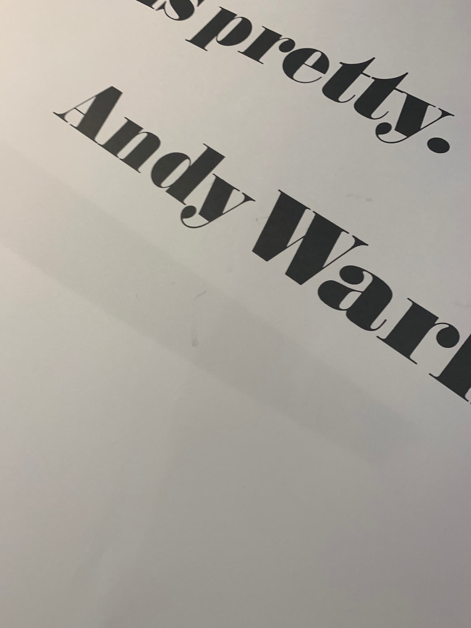 Warhol Poster "All is pretty" – 2. Wahl – 70 100 cm
