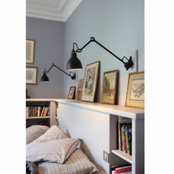 DCW Les Acrobates de Gras Wandleuchte 222 Gestell schwarz mit Shade CLASSIC Round Mood