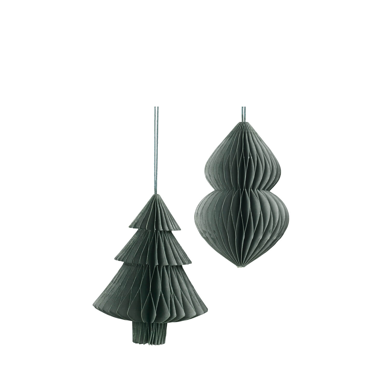 Broste Papier-Weihnachtsschmuck Tanne 2er Set