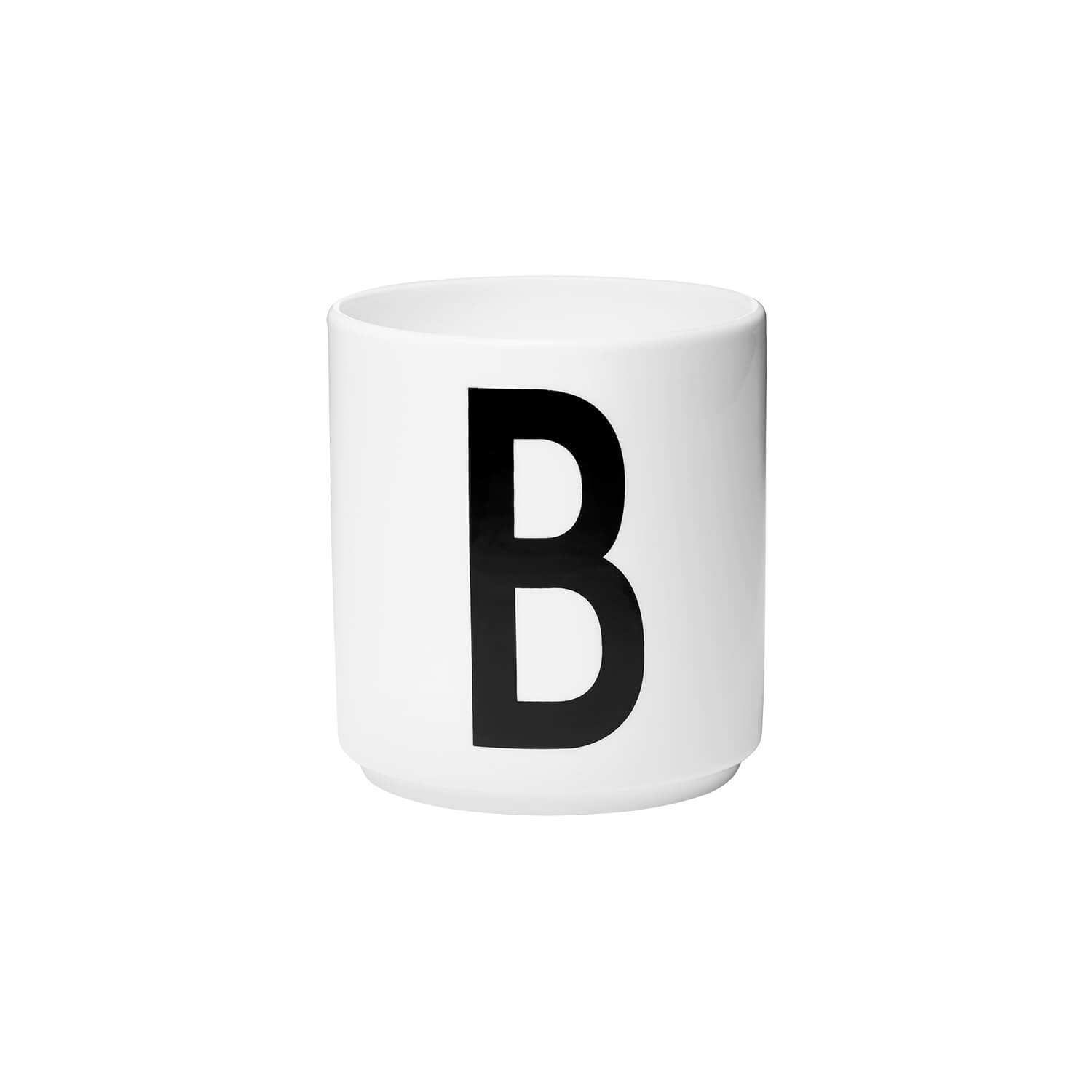 DesignLetters Porzellan-Becher B Weiß