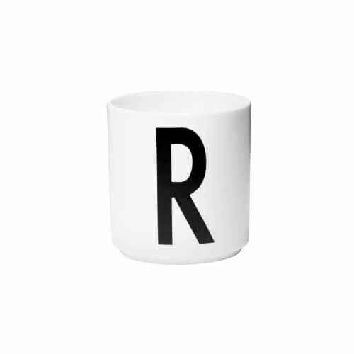 DesignLetters Porzellan-Becher R Weiß