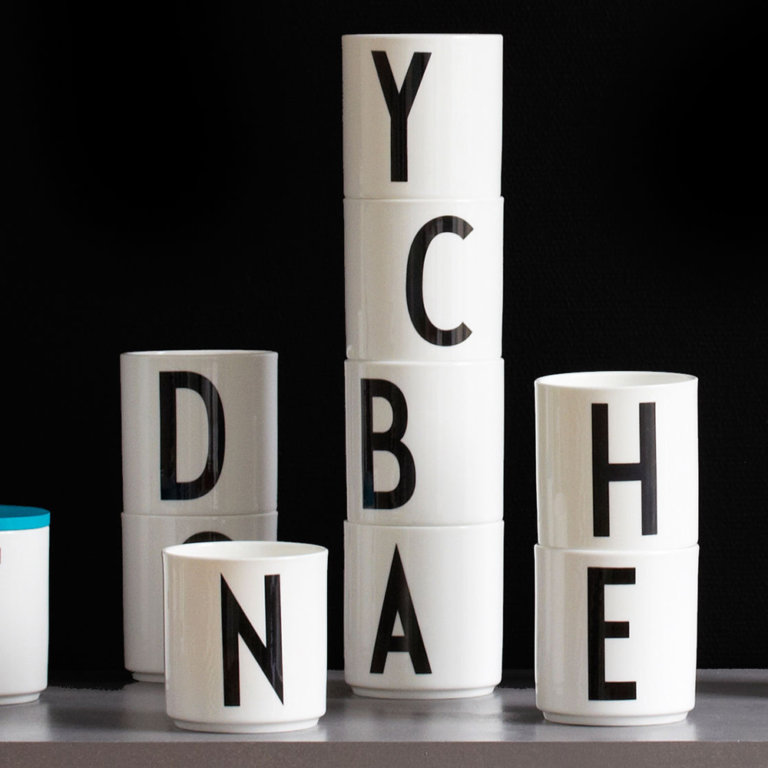 DesignLetters Porzellan-Becher X Weiß - Image 7