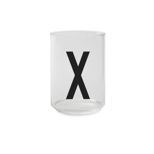 Design Letters Trinkglas X