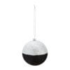 Madam Stoltz – Weihnachtskugel – Silber Schwarz Glitzer – ca. 8 cm