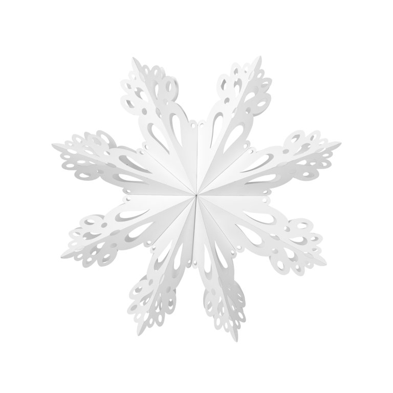 Broste Papierstern Snowflake Weiß XL