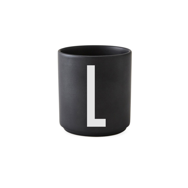 Design Letters – Porzellan-Becher L – Schwarz