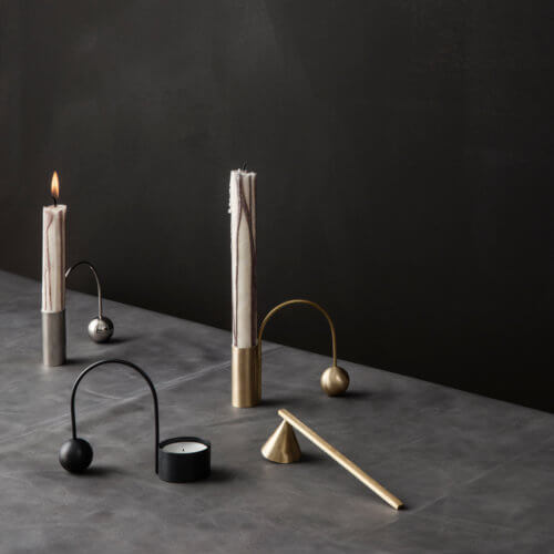 ferm Kerzen 2er-Set Grau