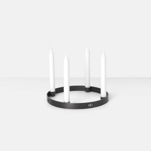 Ferm LIVING Adventskranz Circle S Schwarz