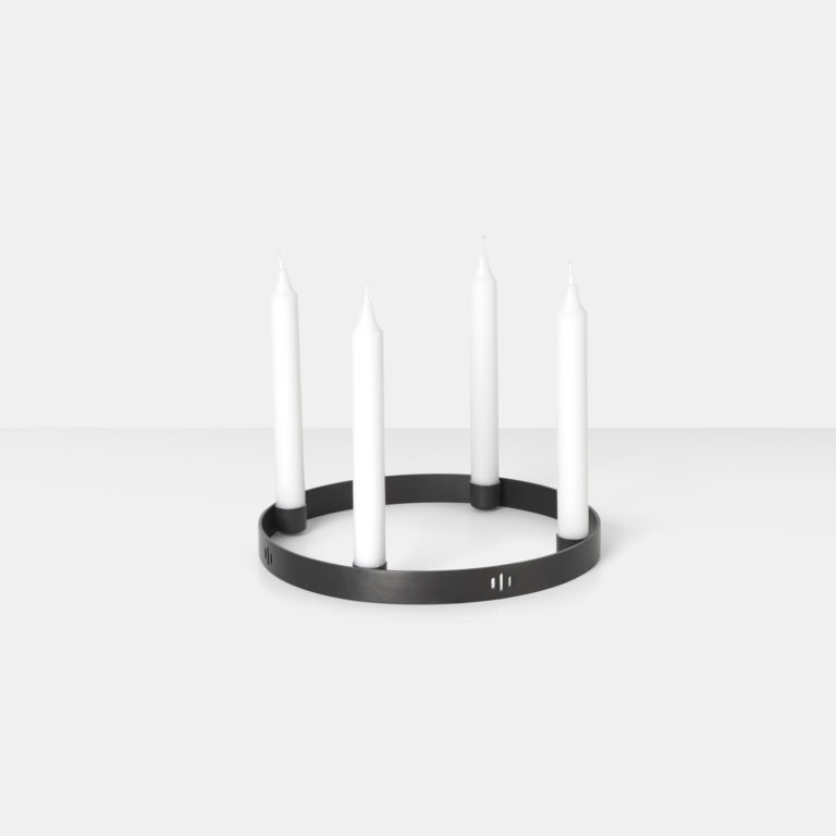 Ferm LIVING Adventskranz Circle S Schwarz