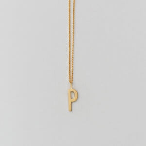 Design Letters – Kette mit Buchstabe P (16 mm)