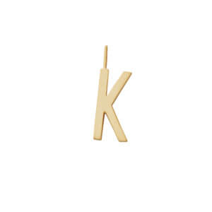 Design Letters – Kette mit Buchstabe K (16 mm)