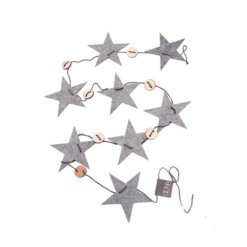 OOhh Collektion Sternen Filz-Girlande Grau
