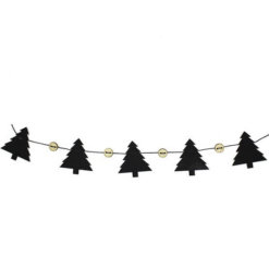 OOhh Kollektion – Tannen Filz-Girlande – Schwarz