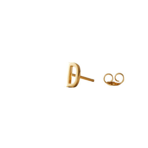 Design Letters Ohrstecker Buchstabe D Gold