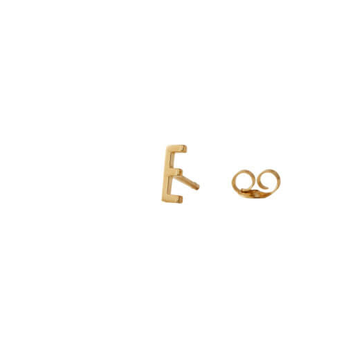 Design Letters Ohrstecker Buchstabe E Gold