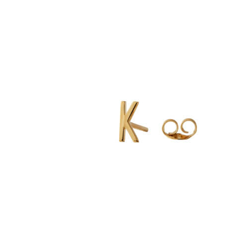 Design Letters Ohrstecker Buchstabe K Gold