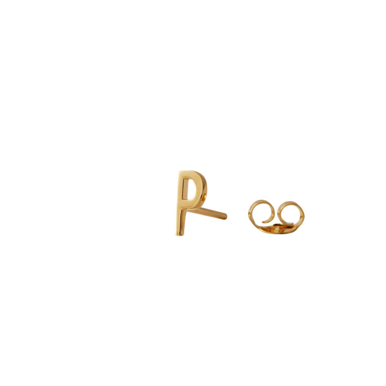 Design Letters Ohrstecker Buchstabe P Gold