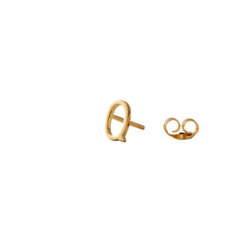 Design Letters Ohrstecker Buchstabe Q Gold – 18K