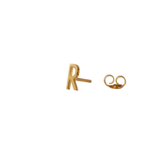 Design Letters Ohrstecker Buchstabe R Gold