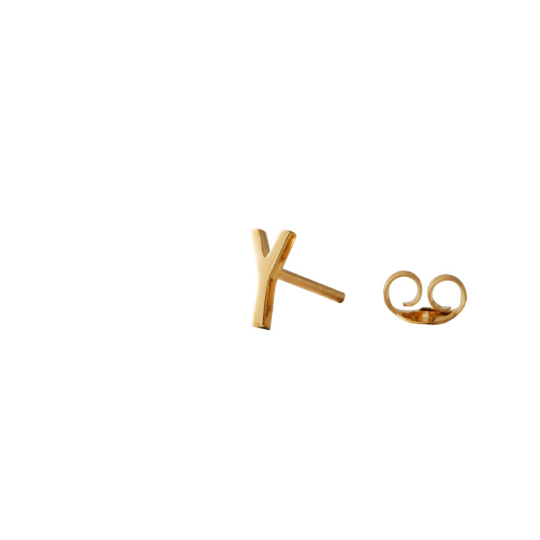 Design Letters Ohrstecker Buchstabe Y Gold – 18K