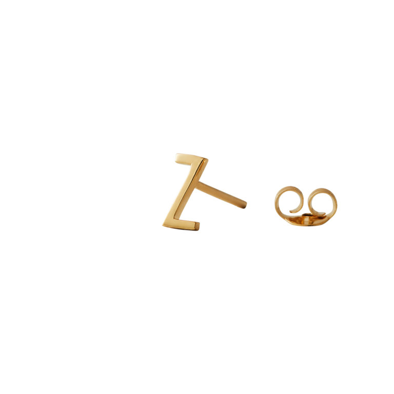 Design Letters Ohrstecker Buchstabe Z Gold – 18K