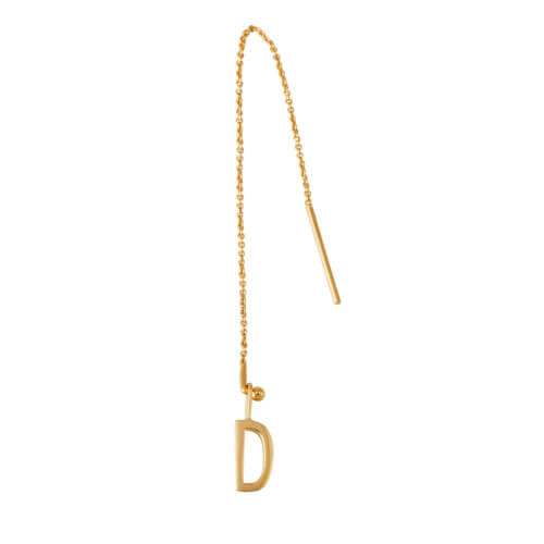 Design Letters – Ohrschmuck mit Buchstabe D (10 mm)