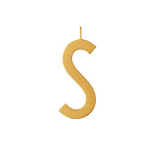 Design Letters – Buchstabe S (30 mm) – 18K Gold