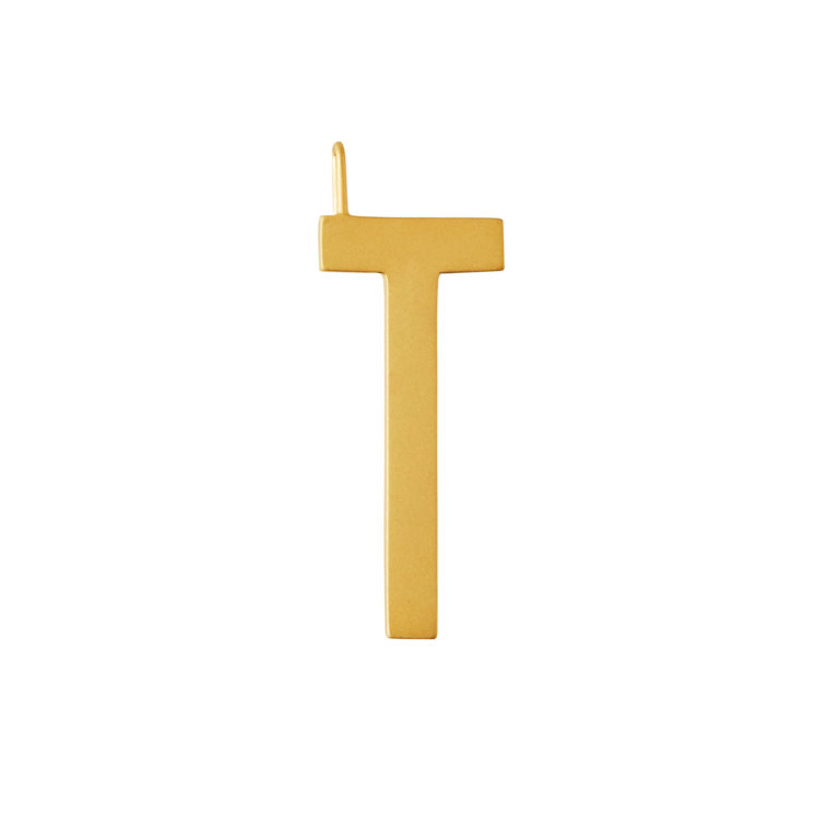 Design Letters – Buchstabe T (30 mm) – 18K Gold