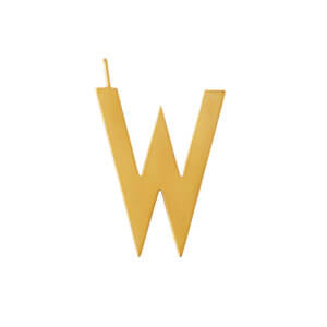 Design Letters – Buchstabe W (30 mm) – 18K Gold