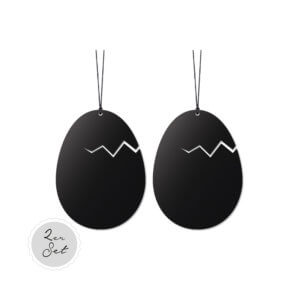 Felius – 2er Set Osterei – Schwarz – Hängend