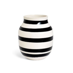 Kähler Omaggio Vase M Schwarz-Weiß – H 20 cm