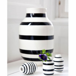 Kähler Omaggio Vase L Schwarz-Weiß – H 30,5 cm