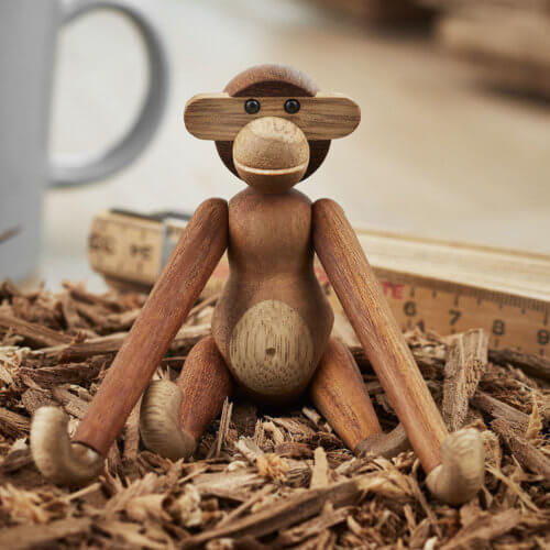 Kay Bojesen Holzfigur Affe Teak