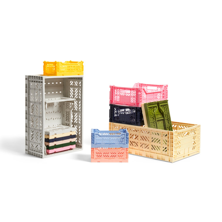 HAY Colour Crate Aufbewahrungsboxen – Klappboxen in verschiedenen Größen und Farben erhältlich