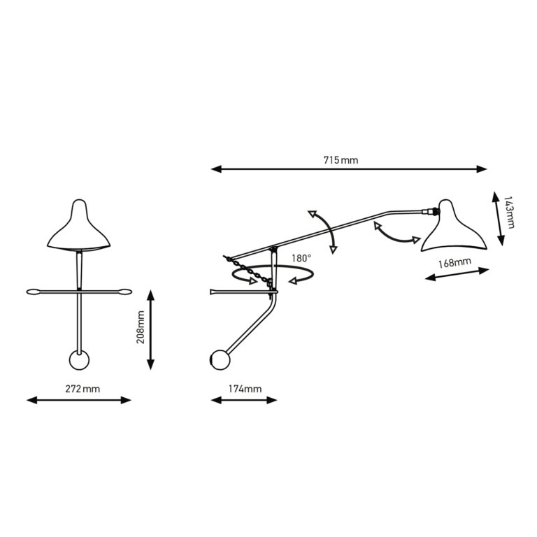 DCW – MANTIS BS2 MINI Wandleuchte