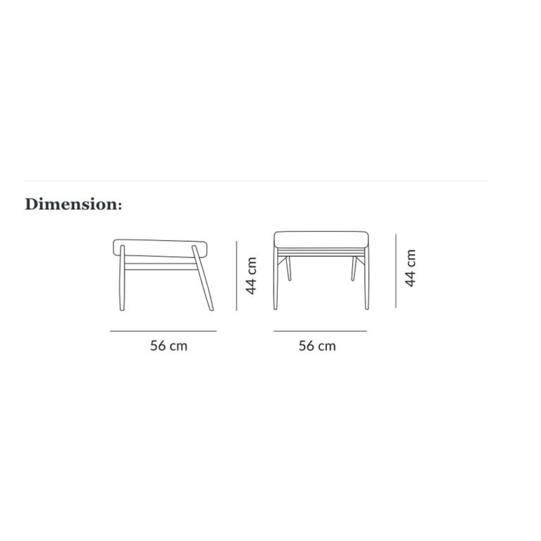 366 concept Footrest, Fox Series, Dimensions