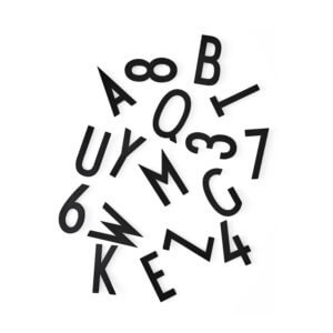 Design Letters Buchstaben-Set Schwarz (Large) - Buchstaben und Zahlen in Schwarz