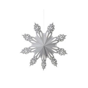 Broste Papierstern Snowflake Grau L