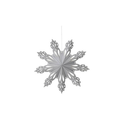 Broste Papierstern Snowflake Grau M