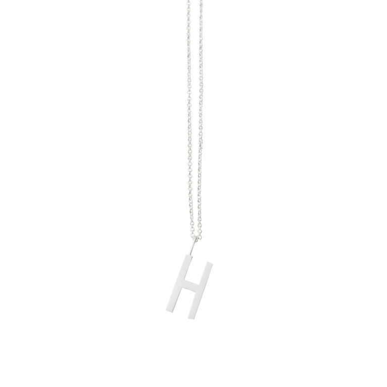 Design Letters Buchstabe H (16 mm) Silber mit oder ohne Kette