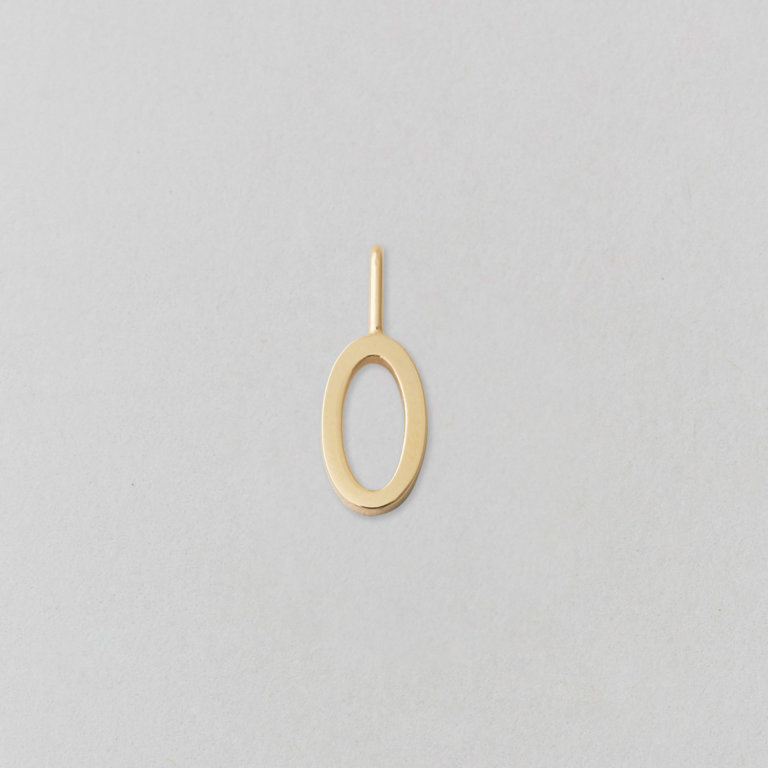 Design Letters Zahl 0 (10mm) 18k vergoldet