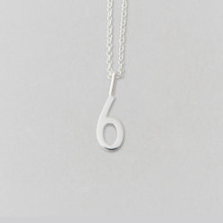 Design Letters Zahl 6 Silber