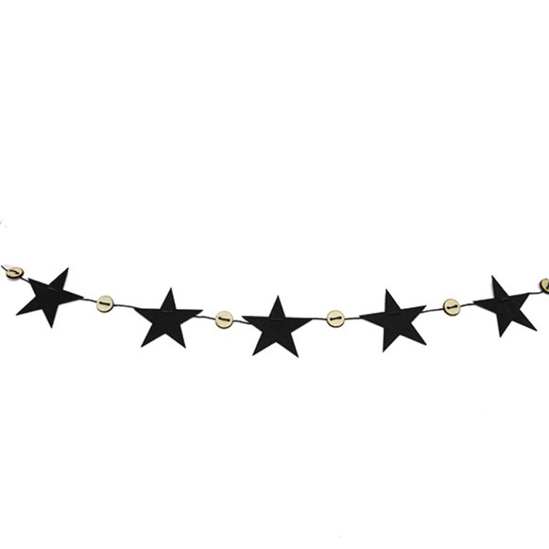 OOhh Collection Stern-Girlande aus Filz Schwarz - Image 2