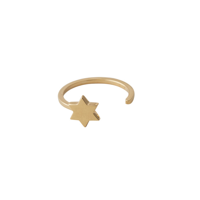 Design Letters Ring Stern 18k vergoldet