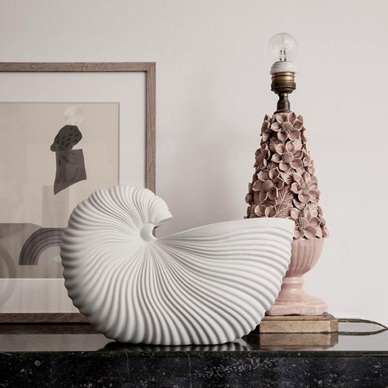 Ferm Living Blumentopf Shell Weiß