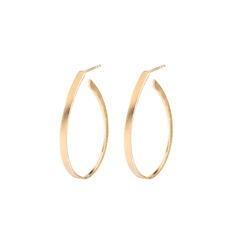 Pernille Corydon Creolen Oval Golden L (30mm)