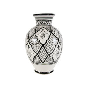 Marokkanische Vase Schwarz-Weiß